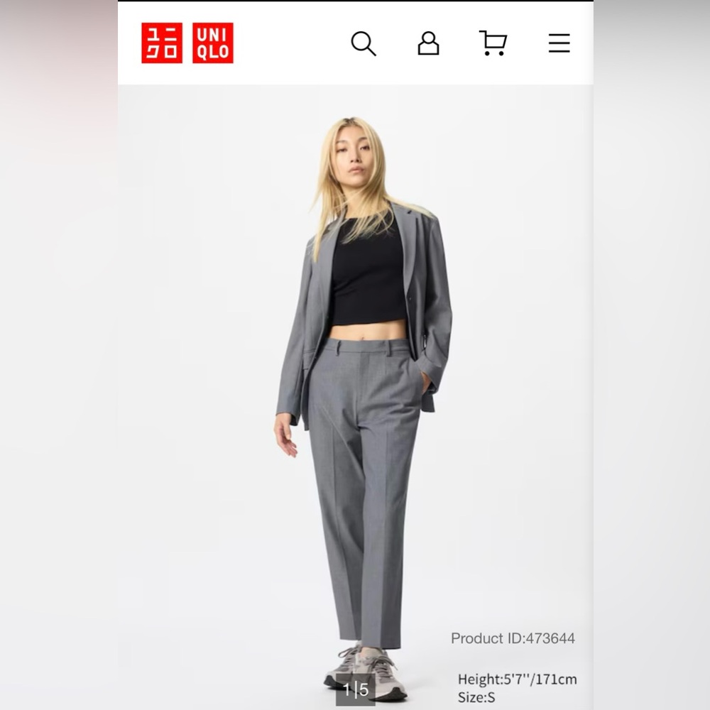 Uniqlo Women's Smart Ankle Pant 2 Way Stretch - Large